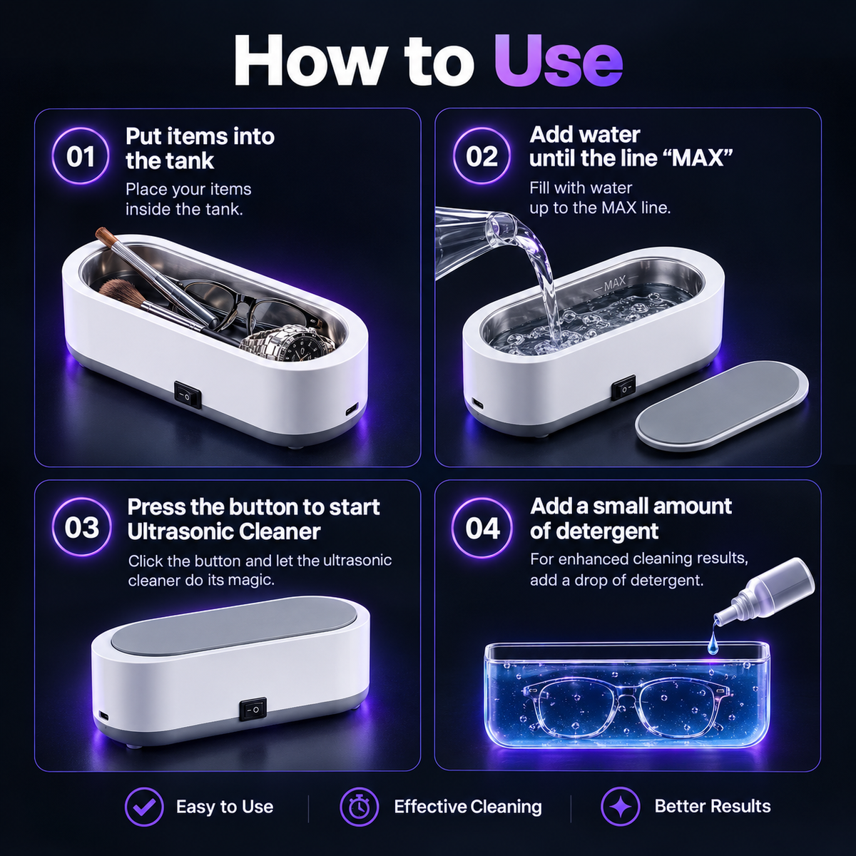 SonicVault™ Ultrasonic Cleaner