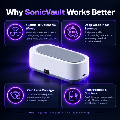 SonicVault™ Ultrasonic Cleaner